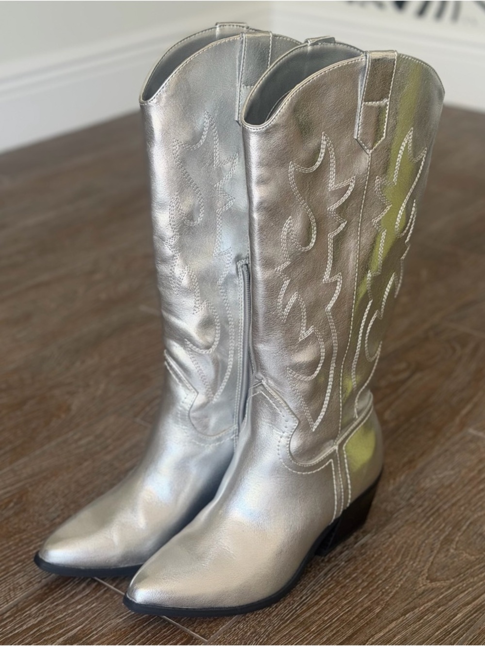 Madden NYC Tall Silver Women's Western Cowboy Boots